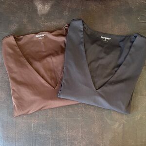 Old Navy V-Neck Tops in Brown and Black